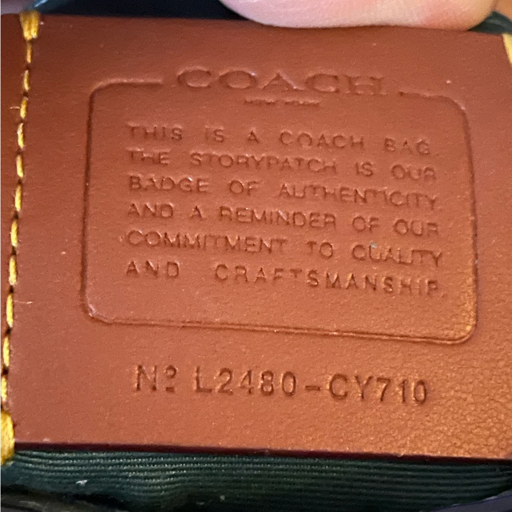 Coach Carmen Mini Crossbody Bag leather with Gold accents Sage Green CY710 - Picture 9 of 11